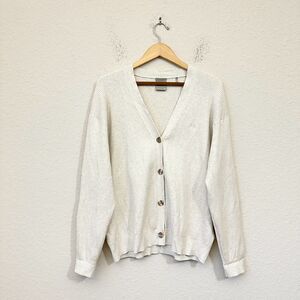 KITH W's Gemma Ribbed Knit Cardigan Sweater in Cream